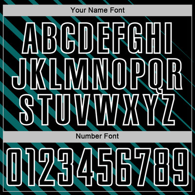 Custom Teal Black-White Lines Sublimation Soccer Uniform Jersey