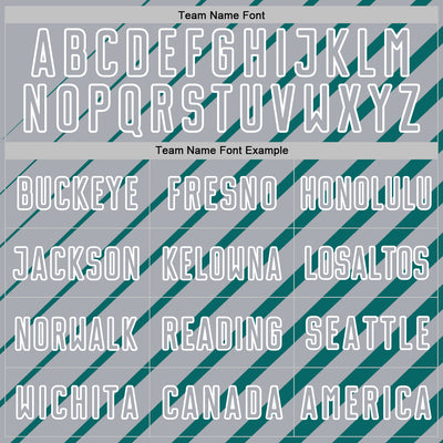 Custom Teal Gray-White Lines Sublimation Soccer Uniform Jersey