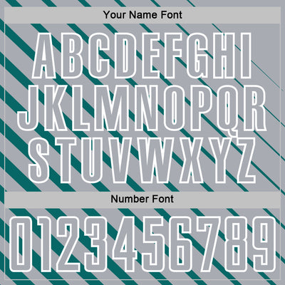 Custom Teal Gray-White Lines Sublimation Soccer Uniform Jersey