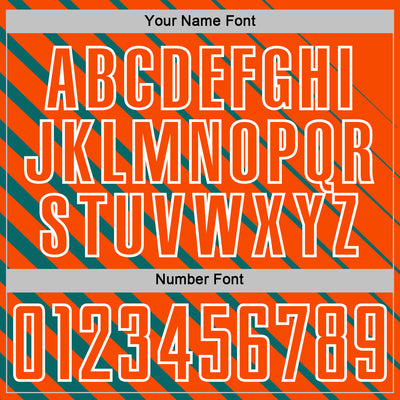 Custom Teal Orange-White Lines Sublimation Soccer Uniform Jersey