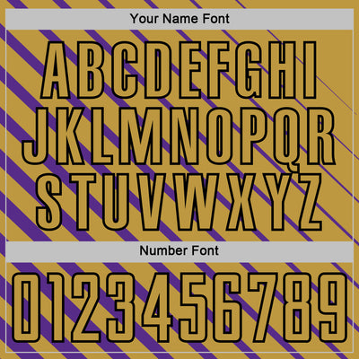 Custom Purple Old Gold-Black Lines Sublimation Soccer Uniform Jersey