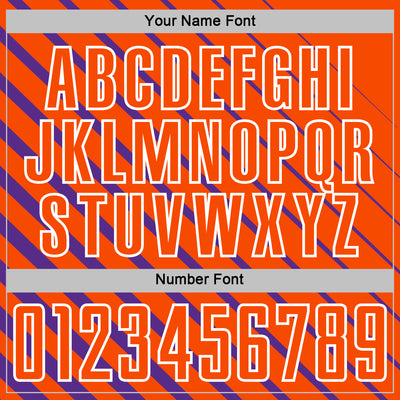 Custom Purple Orange-White Lines Sublimation Soccer Uniform Jersey