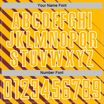 Custom Burgundy Gold-White Lines Sublimation Soccer Uniform Jersey