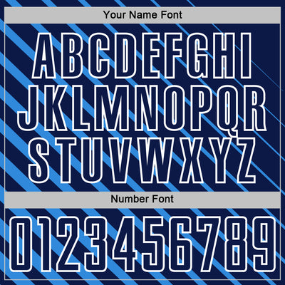 Custom Powder Blue Navy-White Lines Sublimation Soccer Uniform Jersey