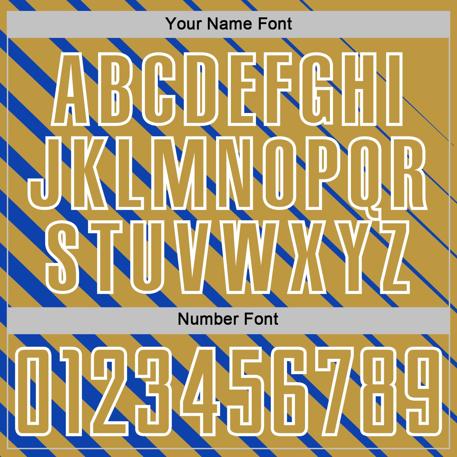 Custom Thunder Blue Old Gold-White Lines Sublimation Soccer Uniform Jersey