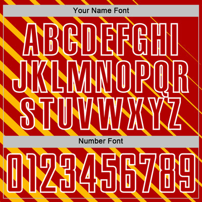 Custom Gold Red-White Lines Sublimation Soccer Uniform Jersey