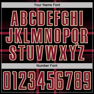 Custom Black Crimson-Cream Lines Sublimation Soccer Uniform Jersey