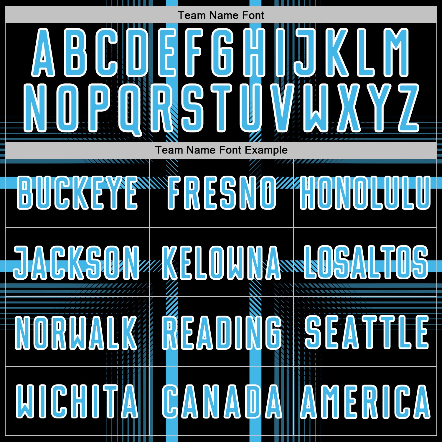 Custom Black Sky Blue-White Lines Sublimation Soccer Uniform Jersey