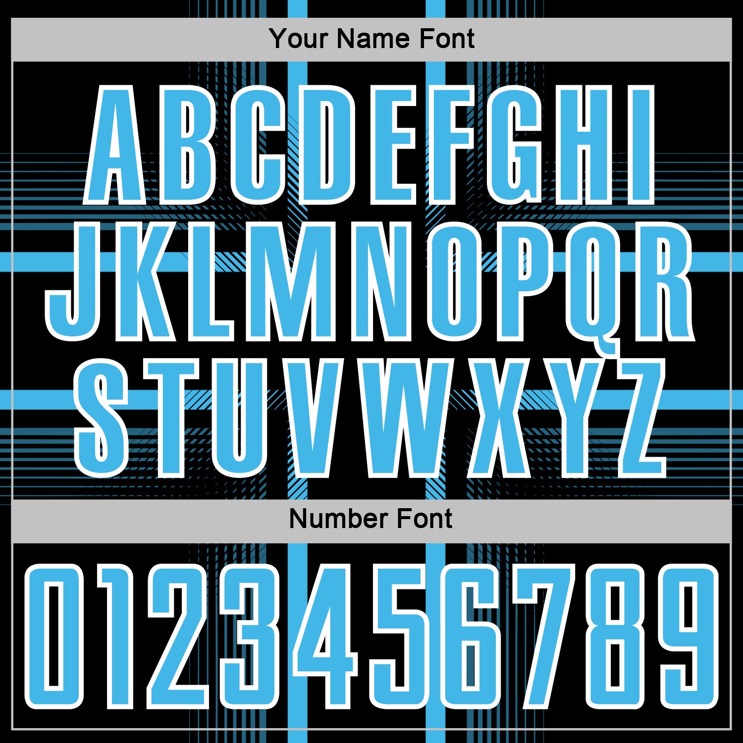 Custom Black Sky Blue-White Lines Sublimation Soccer Uniform Jersey