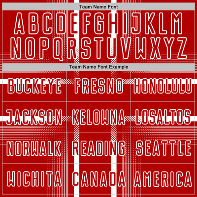 Custom Red White Lines Sublimation Soccer Uniform Jersey