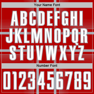 Custom Red White-Gray Lines Sublimation Soccer Uniform Jersey