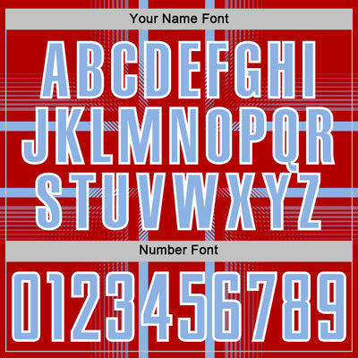 Custom Red Light Blue-White Lines Sublimation Soccer Uniform Jersey