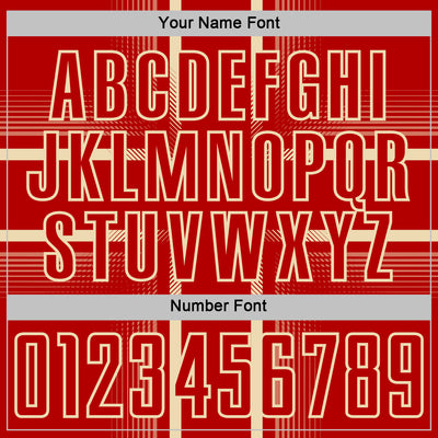 Custom Red Cream Lines Sublimation Soccer Uniform Jersey