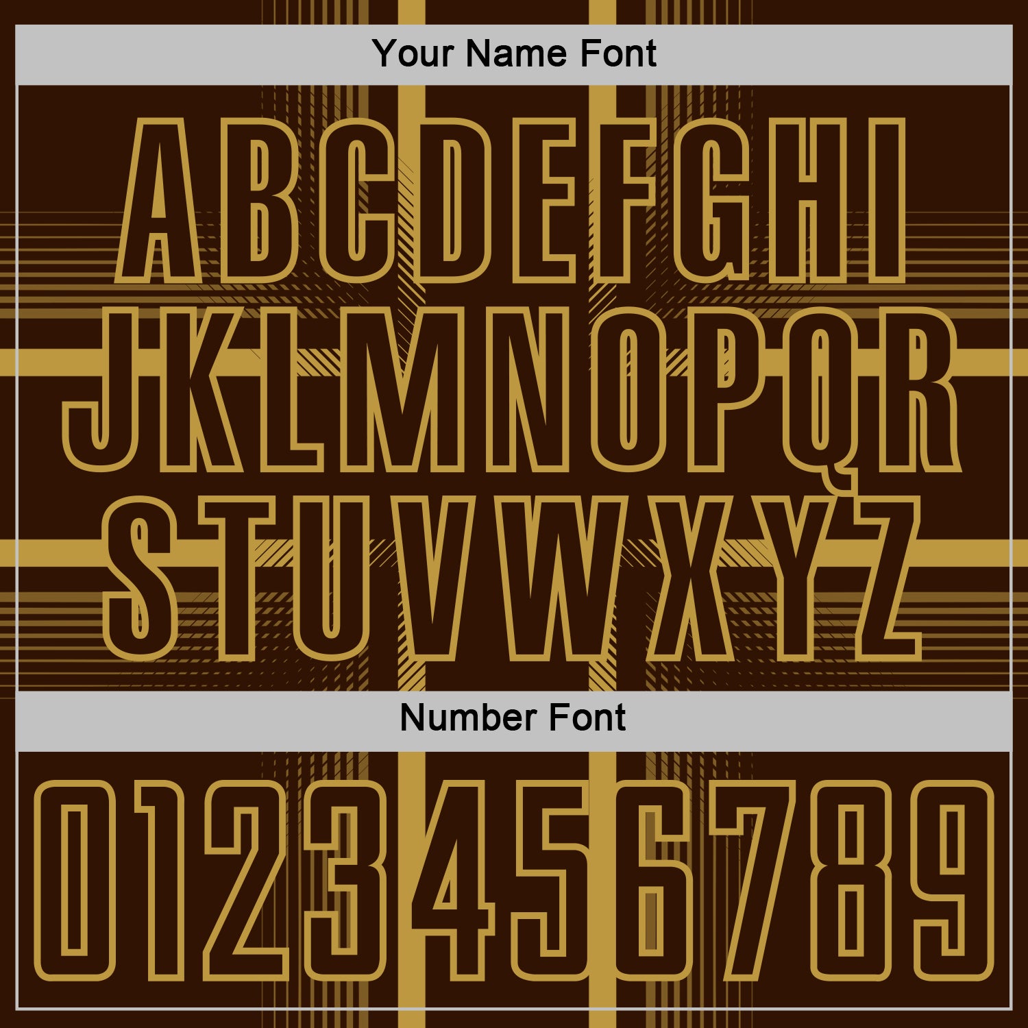 Custom Brown Old Gold Lines Sublimation Soccer Uniform Jersey