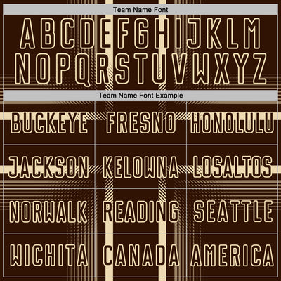 Custom Brown Cream Lines Sublimation Soccer Uniform Jersey