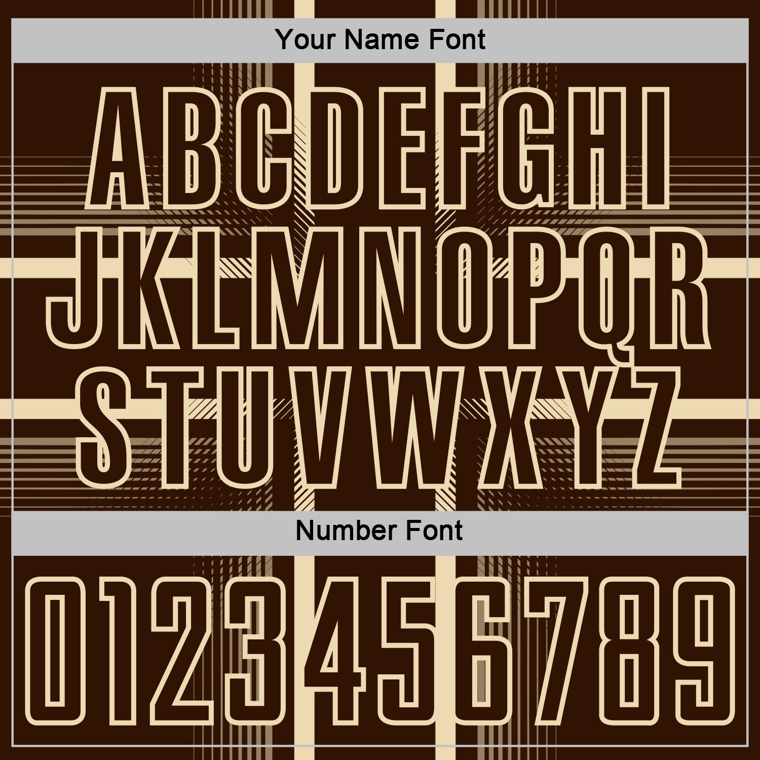 Custom Brown Cream Lines Sublimation Soccer Uniform Jersey