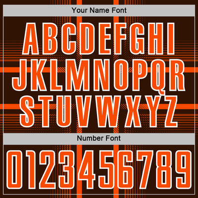 Custom Brown Orange-White Lines Sublimation Soccer Uniform Jersey