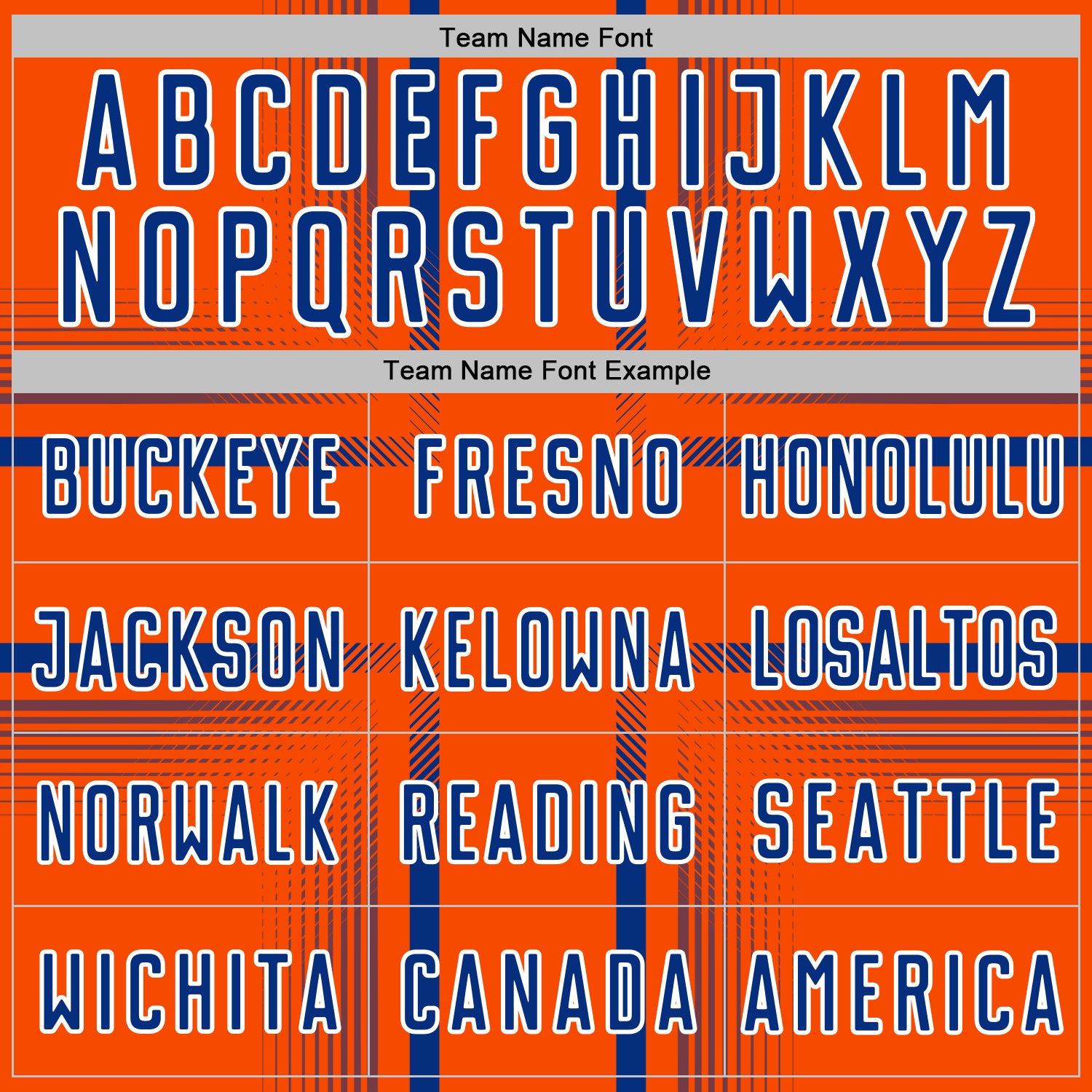 Custom Orange Royal-White Lines Sublimation Soccer Uniform Jersey