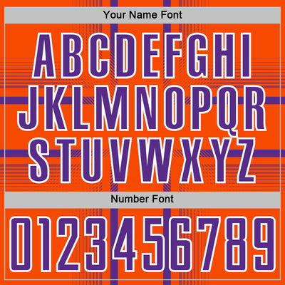 Custom Orange Purple-White Lines Sublimation Soccer Uniform Jersey