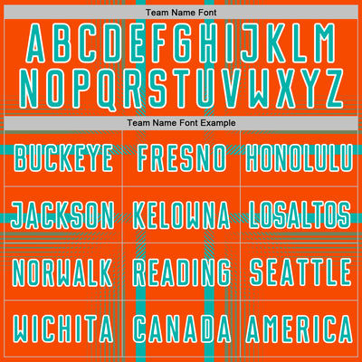 Custom Orange Aqua-White Lines Sublimation Soccer Uniform Jersey