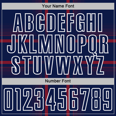 Custom Navy Crimson-White Lines Sublimation Soccer Uniform Jersey