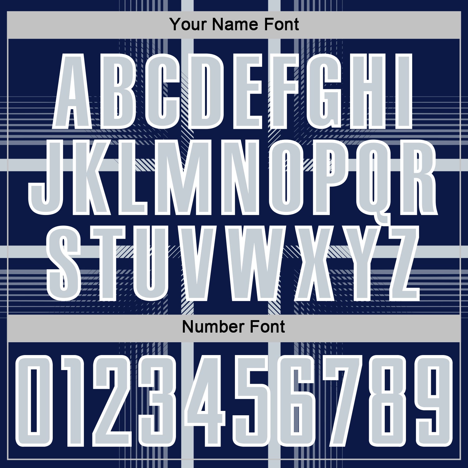 Custom Navy Silver-White Lines Sublimation Soccer Uniform Jersey