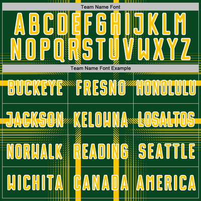 Custom Green Yellow-White Lines Sublimation Soccer Uniform Jersey