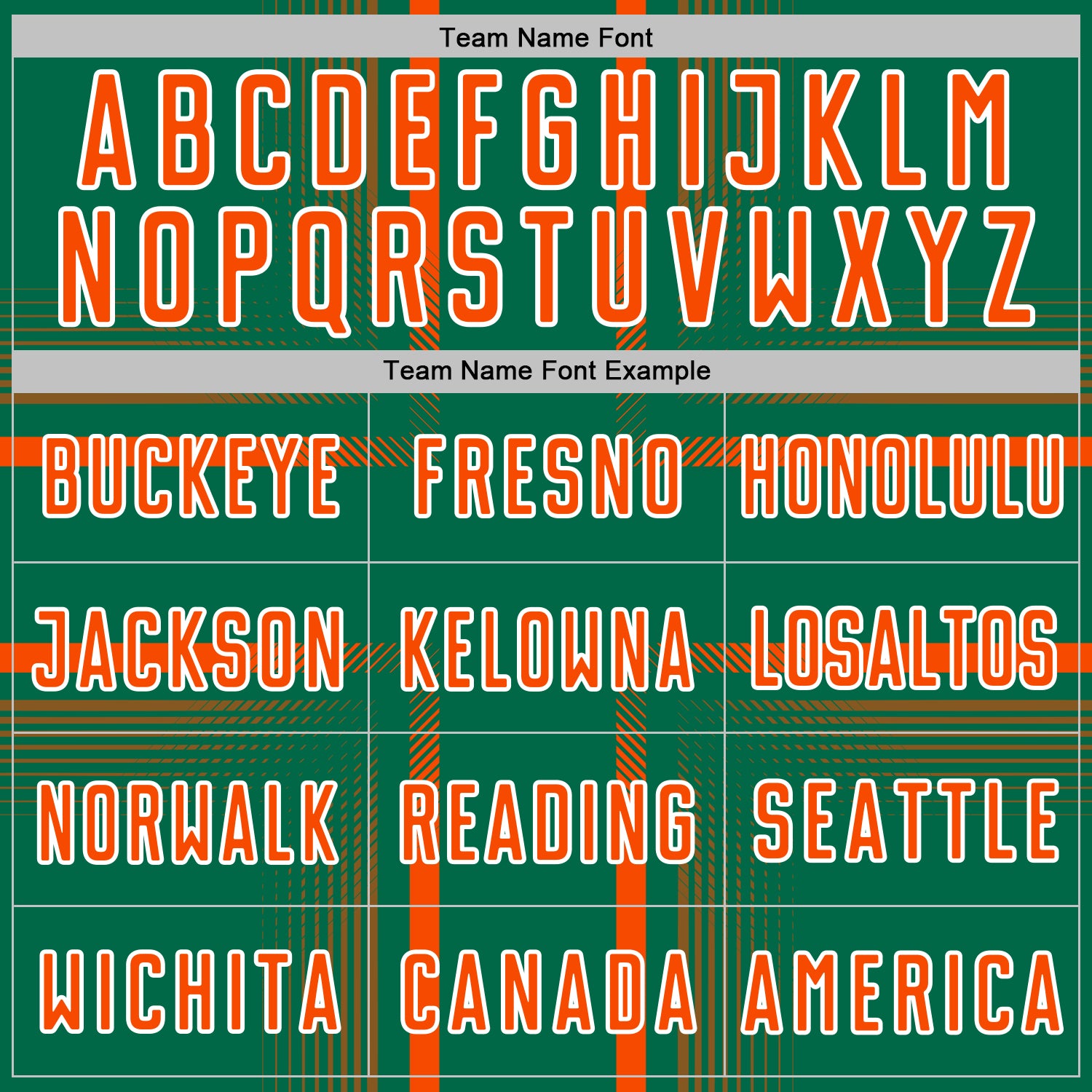 Custom Kelly Green Orange-White Lines Sublimation Soccer Uniform Jersey