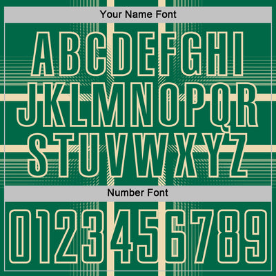 Custom Kelly Green Cream Lines Sublimation Soccer Uniform Jersey