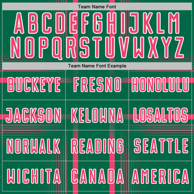 Custom Kelly Green Neon Pink-White Lines Sublimation Soccer Uniform Jersey