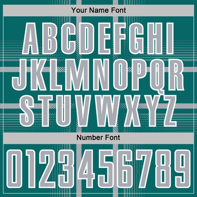 Custom Teal Gray-White Lines Sublimation Soccer Uniform Jersey