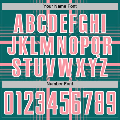 Custom Teal Medium Pink-White Lines Sublimation Soccer Uniform Jersey