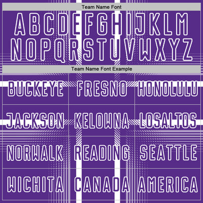 Custom Purple White Lines Sublimation Soccer Uniform Jersey