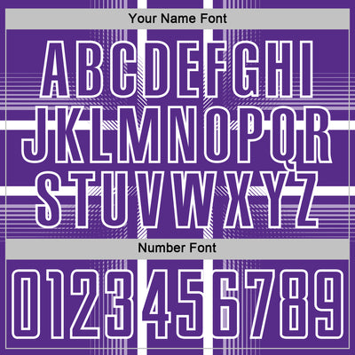 Custom Purple White Lines Sublimation Soccer Uniform Jersey