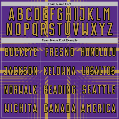 Custom Purple Old Gold-Black Lines Sublimation Soccer Uniform Jersey