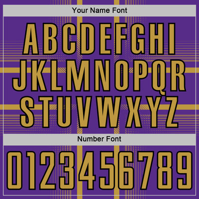 Custom Purple Old Gold-Black Lines Sublimation Soccer Uniform Jersey