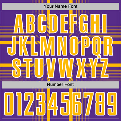 Custom Purple Gold-White Lines Sublimation Soccer Uniform Jersey