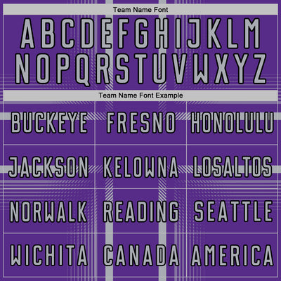 Custom Purple Gray-Black Lines Sublimation Soccer Uniform Jersey