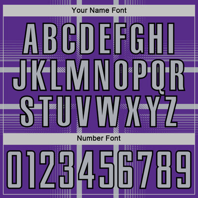 Custom Purple Gray-Black Lines Sublimation Soccer Uniform Jersey