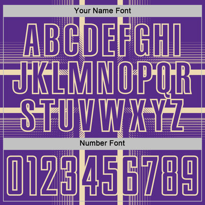 Custom Purple Cream Lines Sublimation Soccer Uniform Jersey