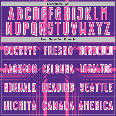 Custom Purple Pink-White Lines Sublimation Soccer Uniform Jersey