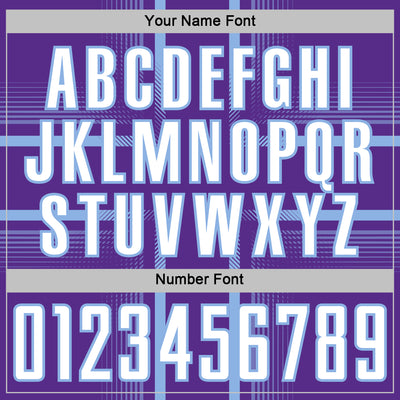 Custom Purple White-Light Blue Lines Sublimation Soccer Uniform Jersey