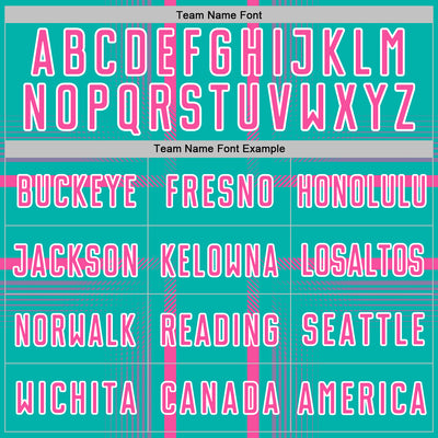 Custom Aqua Pink-White Lines Sublimation Soccer Uniform Jersey