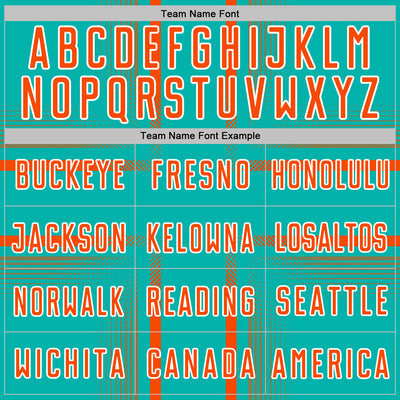 Custom Aqua Orange-White Lines Sublimation Soccer Uniform Jersey