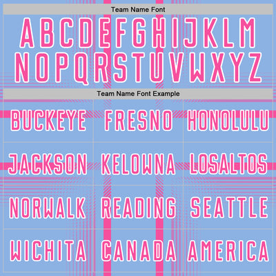 Custom Light Blue Pink-White Lines Sublimation Soccer Uniform Jersey