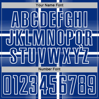 Custom Royal White Lines Sublimation Soccer Uniform Jersey