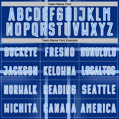 Custom Royal Light Blue-White Lines Sublimation Soccer Uniform Jersey