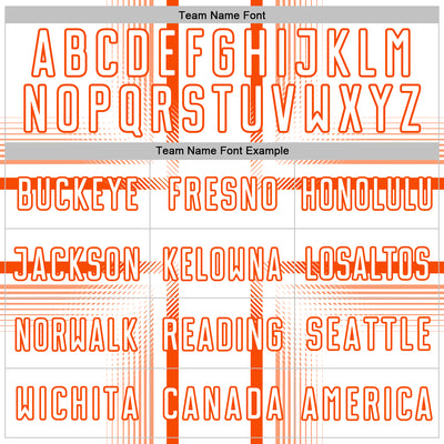 Custom White Orange Lines Sublimation Soccer Uniform Jersey