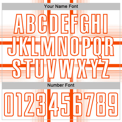 Custom White Orange Lines Sublimation Soccer Uniform Jersey