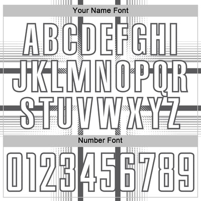 Custom White Steel Gray Lines Sublimation Soccer Uniform Jersey